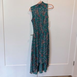 Floral high neck dress